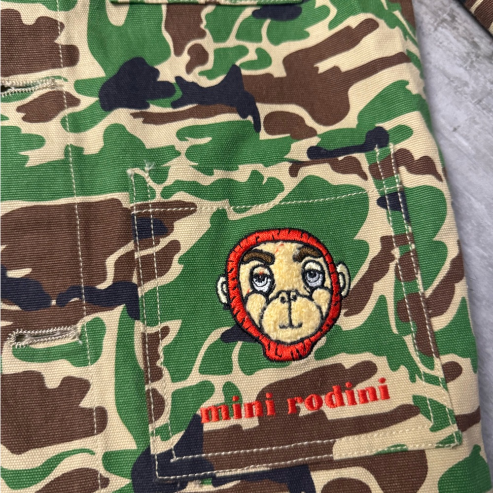 Mini Rodini Green and Brown Camouflage Jacket - Picture 5 of 5